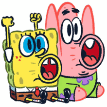 yes woo woohoo spongebob patrick