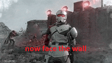 a man in a military uniform is standing in front of a building holding a gun in a video game .