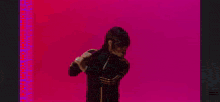 two men are standing in front of a red background with the words vocals by blades and ecock above them