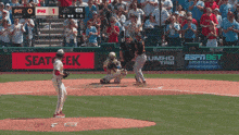 a baseball game between pittsburgh and phillies is going on
