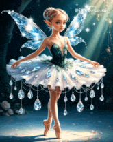 a picture of a fairy ballerina with pixverse.ai written on the bottom