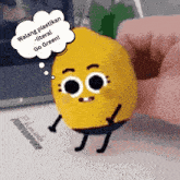a cartoon character with a thought bubble that says walang plastikan - literally go green