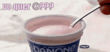Danone  Danonecremoso Vcquer Colher Rosa GIF - Yogurt GIFs