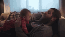 Father And Baby Bonding GIF