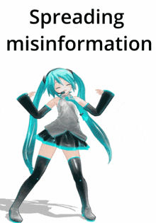 a picture of a girl with the words spreading misinformation