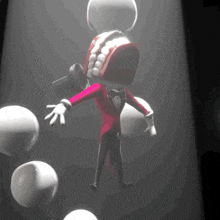 a cartoon character in a tuxedo with a giant mouth