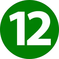 a green circle with the number 12 inside