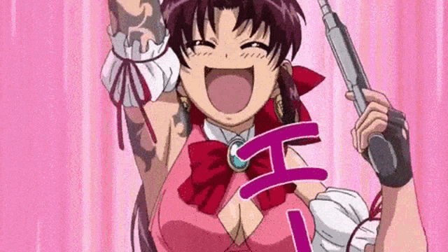 Revy Two Hands Black Lagoon, anime character transparent background PNG  clipart | HiClipart