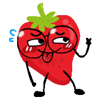 Strawberry Red Sticker