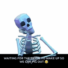 Skeleton Waiting GIF