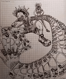 a drawing of a man holding a fan of money with the words from page no on the bottom