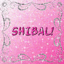 a pink background with the word shibali written in glitter