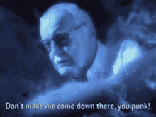 Stan Lee Punk GIF - Stan Lee Punk Dont Make Me Come Down There GIFs