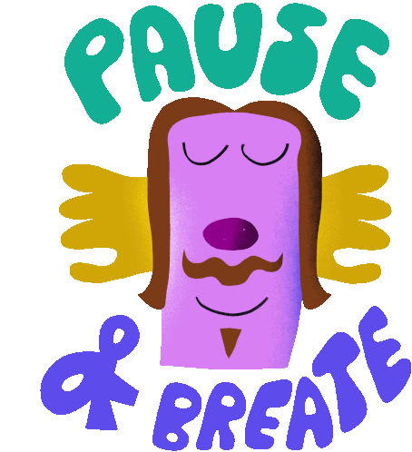 Pause And Breathe Breathe Sticker - Pause And Breathe Breathe Mtv Stickers
