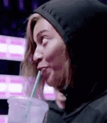 Beyonce Sips Drink GIF - Beyonce Sips Drink Hold Laugh GIFs