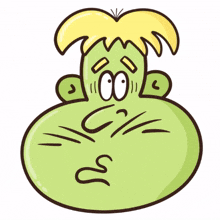 green cheeks unsure thoughtful doubtful unhappy