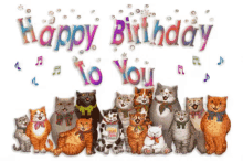 Birthday Happy Birthday GIF - Birthday Happy Birthday Kittens GIFs