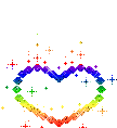 Rainbow Heart Glitter Heart Sticker - Rainbow Heart Glitter Heart Glittery Stickers