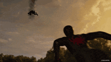 Caught In The Air Miles Morales GIF - Caught In The Air Miles Morales Peter Parker GIFs