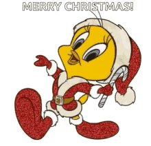 Merry Christmas To You From Tweety GIF