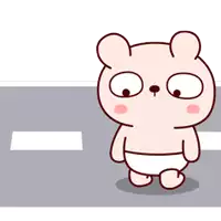 a cartoon of a baby in a diaper laying down on the ground