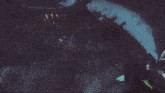 a painting of a dragon with a blue tail