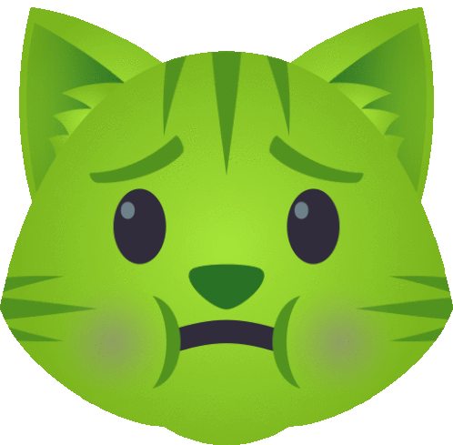 Nauseated Face Cat Sticker - Nauseated Face Cat Joypixels Stickers