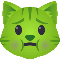Nauseated Face Cat Sticker - Nauseated Face Cat Joypixels Stickers