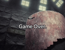 a game over sign is displayed on a screen