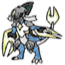 a cartoon drawing of a crab with a wrench on its tail .