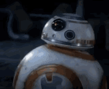 a close up of a bb-8 robot from star wars .