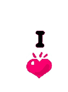a pink heart with the letter i above it .