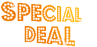 the word special deal is written in orange letters