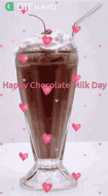 Happy Chocolate Happy Chocolate Milk Day GIF - Happy Chocolate Happy Chocolate Milk Day Heart GIFs