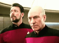 Picard collapsing laughing