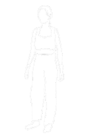 a black and white drawing of a woman jumping in the air .