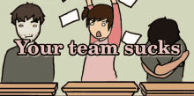 Your Team Sucks Throwing Paper GIF - Your Team Sucks Throwing Paper Raging GIFs