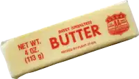 a block of butter that is sweet and unsalted