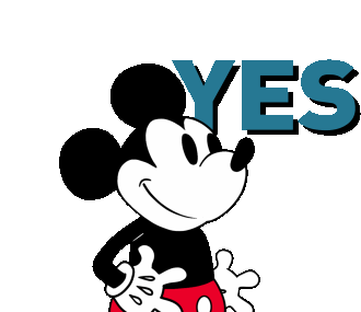 Mickey Mouse Yes Sticker - Mickey Mouse Yes Yas Stickers