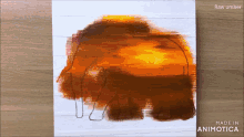 a painting of an elephant with the words raw umber below it