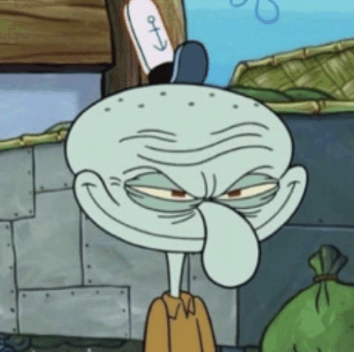 funny face squidward