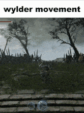 a screenshot of a video game with the words wylder movement at the top