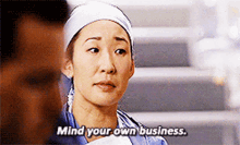 Greys Anatomy Cristina Yang GIF - Greys Anatomy Cristina Yang Mind Your Own Business GIFs
