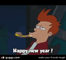 Happy New Year Fry GIF - Happy New Year Fry Futurama GIFs