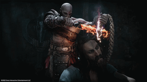 Kratos And His Weapon God Of War GIF