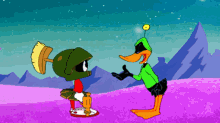 Marvin The Martian Daffy Duck GIF - Marvin The Martian Daffy Duck Disintegrate GIFs