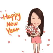 happy 2020 happy new year flowers petals