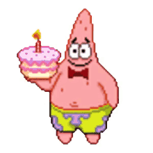 Patrick Star Cake GIF - Patrick Star Cake Candle GIFs