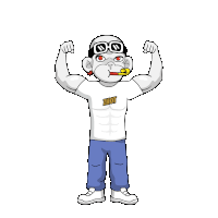 a cartoon character is wearing a shirt with the word thot on it