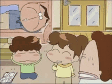 あたしンち 家族　怒鳴る　げきど　怒鳴りつける　怒る　叱る GIF - Atashinchi Anime Family GIFs